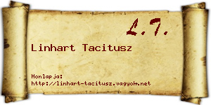 Linhart Tacitusz névjegykártya
